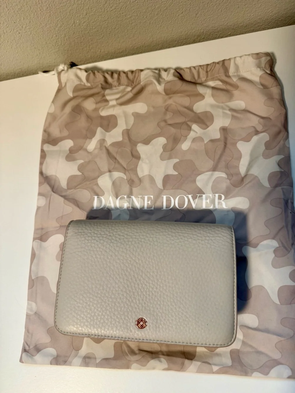 Dagne Dover Cream Leather Crossbody Bag - Picture 2 of 13